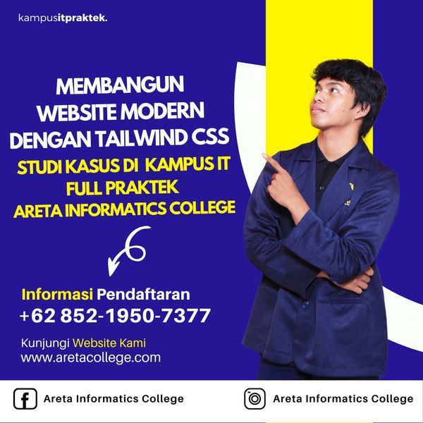 featured image thumbnail for post Membangun Website Modern dengan Tailwind CSS:. Studi Kasus di Kampus IT Full Praktek